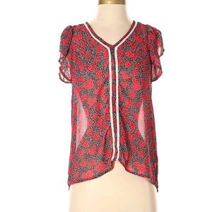 Modcloth leopard heart top S